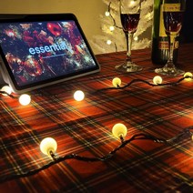 아지트몰 크리스마스 테이블보 식탁보 테이블커버 원형 협탁보, 벨벳레드체크, 2인(70x70)