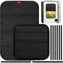 JERBOR 2Pack Foldable RV Door Window Shade Fit for Jayco Travel Trailers 25x16inch Cer Trailer Cover, 2Pcs Set