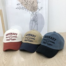 피치 배색투톤 스마일 볼캡