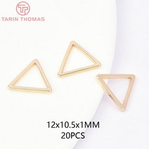 358914MM 18MM 20MM 24K 골드 컬러 도금 황동 둥근 별 모양 폐쇄 링 Diy 쥬얼리 액세서리, [01] 7421-Triangle 20PCS