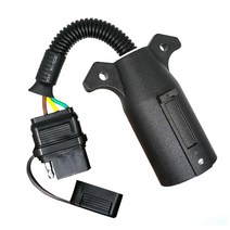 캠핑카 카라반 트레일러 플라스틱 원형 RV 블레이드에서 4 핀 플랫 와이어링 어댑터 자동차 캐러밴 RV 견인 트럭 보트용 와이어링 라이트 7 방향