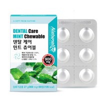 덴탈 케어 민트 츄어블 구강 유산균, 1개, 900mg x 30정