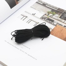 10 가지 색상 25 미터 1MM 구슬 탄성 스트레치 코드 비즈 스트링 스트랩 로프 비드 팔찌 용, Black