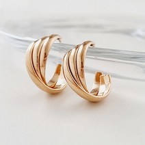 노이드비 써지컬스틸 두꺼운 볼드꼬임 오픈 링귀걸이