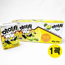 오리온 아이셔 츄잉캔디 청사과맛 42g X 6개입 1곽