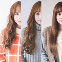 에스홀릭 S컬 웨이브 스트레이트 히피펌 붙임머리가발, 1개, 히피펌+레드브라운+S사이즈