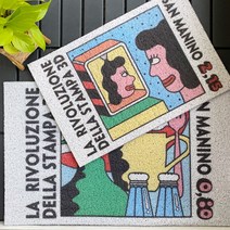 머츠샵 예쁜 비비드 주방 욕실 현관 러그 발매트, M사이즈 텔레비전