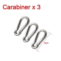 강남헬스장 홈랫 풀다운 바 풀리 케이블 머신 어태치먼트 삼두근 운동 스트레이트 핸들 로잉 액세서리, 05 Carabiner x 3