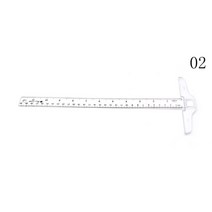 30cm 플라스틱 T 모양 통치자 명확한 투명한 측정 똑 바른 공구, 02 02