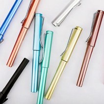 고급 스틸 만년필 잉크 볼펜 알루미늄 손글씨 펜, 오렌지, 상세페이지 참조5