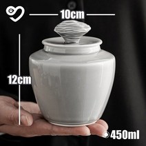 반려동물 장례 개 항아리 - 고양이 항아리 중국 특수 공정 특수 고급 회색 유약 개와 고양이 유골을 위한 애완 동물 화장 항아리, 450ml