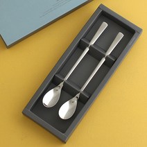 인스푼 티스푼포크 돌답례품 티스푼세트, 실버 포장, 허니 롱티스푼
