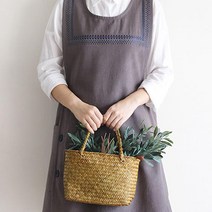 사회복지사 실습복 면원단 자수앞치마 간병사 함바집 알바 업소용, 블루