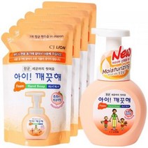 아이깨끗해 유아 손 세정제 복숭아향 본품 250ml 1개+ 리필 200ml x4 세트, 30세트