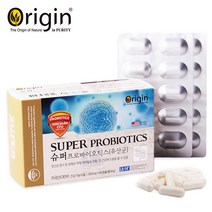 2024.06월/오리진 슈퍼프로바이오틱스 60c(2월분) 장건강 유산균 식물성캡슐 개별포장 직장인 영양제 추천