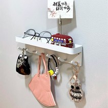 미니플랜 마그네틱 현관 마스크걸이 자석 선반 후크걸이, 화이트