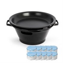 디에이트 1인 미니화로 블랙 + 고체연료 15g x 10p 세트, 2세트, 210 x 100 mm