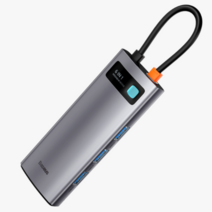 6in1 C타입 멀티 허브 100W PD 고속충전 데이터 전송 4K HD HDMI 지원 랜 인터넷 연결 스마트폰 태블릿 패드 노트북 맥북 지원 TV 보기