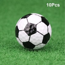 골프공 컬러 로스트볼 10Pcs 참신 연습 골프 공 야구/테니스/축구/당구 선물 키즈 남자 여자, 06 Black Football