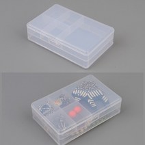 투명 장난감 정리함 마스킹테이프 정리 머리핀 약 커피 보관함 차키 수납 충전기 USB 약통 화장대 사무실 책상 케이블 부품 책상위 비즈 박스 플라스틱 악세사리 네일팁 케이스 6칸