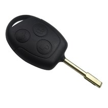 Okeytech 3 버튼 원격 제어 자동차 키 쉘 케이스 커버 fob for ford transit 블루 스타일 키 교체 uncut fo21hu101 blade, fo21 키 bk