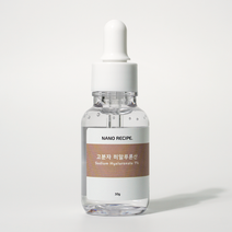 나노레시피 고분자 히알루론산 1% 원액 30ml 100% 히아 콜라겐 저분자 고분자 지모추출물 액상 겔 히알 론산 1 00 백 프로 퍼센트 토너 앰플 가루 기능성 첨가제 분말, 고분자 히알루론산 1% 30ml