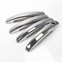 opel astra h 2004-2009 opel astra j 2010-2015 vauxhall chrome 탄소 섬유 자동차 도어 핸들 커버 트림 스티커 액세서리, silver