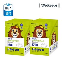 [웰킵스] 황사방역마스크 KF80 25개입 2박스 전사이즈, 대형