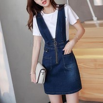 kirahosi 여성 조끼st 청치마 원피스 캐주얼 미니원피스 여친룩 + 덧신증정 AOs91j8k