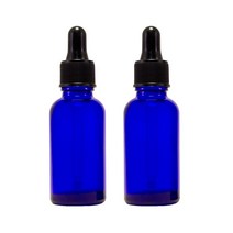 로터스 보틀 글래스 오일 스포이드 용기 드로퍼 포함 29.6ml, 2개, Blue