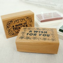 Wood Message Stamp 3-Thankyou 디자인문구/데코아이템/스탬프/문자스탬프