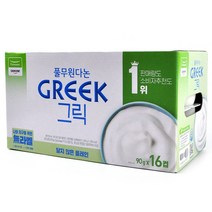 코스트코 풀무원 다논 그릭요거트 달지않은 플레인 1440g(90g x 16컵) 유산균, 단품