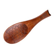 계량 쌀 숟가락 주방 나무 밥 국자 일본 서빙 물고기 모양 밥솥 악세사리, 갈색 색상