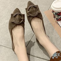 이쁜 플랫슈즈 구두 스웨이드 정장 여자 단화 신발