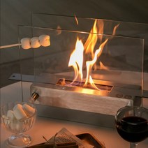 실내 불멍 미니화로 내열 강화유리 가정용 에탄올난로 캠핑난로, 1개