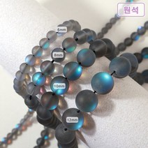 [5202-26]원석(라운드) 6/8/10/12mm 무광월광석(블랙) [0.5줄], 6mm