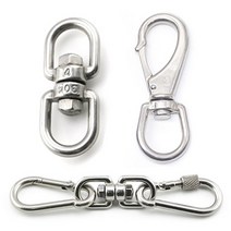 스텐 304 더블슈벨 스냅후크 360도 회전 체인 쇠사슬 연결 요리도리 개고리 줄꼬임 방지, 스텐 스냅후크[개고리], 0번