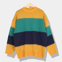 빅브로 남자 빅사이즈 마운틴 컬러 발란스 박스핏 니트