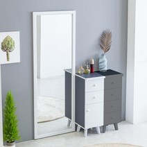 북유럽 화이트 전신거울 서랍장 화장대(93cm) 20대 모던 신혼집 오픈형 큰, 네이비