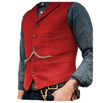 트위드 자켓 여성 숏 셋업 크롭 비즈니스 조끼 재킷 캐주얼 슬림 피트 남성 신랑 들러리용 웨딩 정장 브라운 울 트위드용