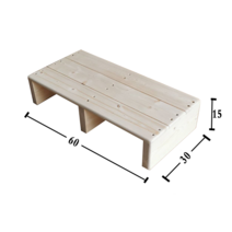 단단한 계단식 키높이 발판 페달 씽크대 미끄럼 방지, 60x30x15 목재