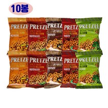 삼진 미니 프레첼 85g x 10봉 매콤비프 체다치즈 볶음양념 와사비 떡볶이맛, 10봉(5종 x 2)