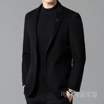 남성 울 트위드 블레이저 싱글 자켓 비즈니스 캐주얼 중년 40대 50대 직장인 아빠