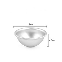 에그타르트틀 타르트틀 베이킹도구 스텐 4.5-10cm 3d 알루미늄 공 눈덩이 떡 daifuku 디저트 금형 케이크 과자 금형 베이킹 구 목욕 폭탄 금형 주방 도구, 9cm