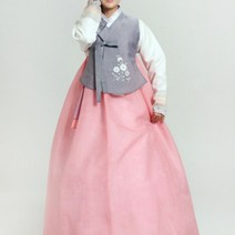[한복배자대여 이브로] 그레이배자 일산한복대여 하객한복 결혼식한복