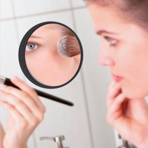 비앤비블 무타공 면도경 붙이는 확대거울 미니 원형 흡착식 정밀 면도 메이크업 거울, 10X