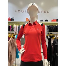 루이까스텔[NC강남] 22F/W LOUIS CASTEL 여성 간절기용 골프웨어 어깨배색 절개 루카바 프린트 카라티셔츠