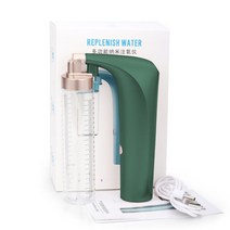 산소발생기 가정용 공기 청정 에어워셔 휴대용 산소 발생기 usb 충전식 페이셜 나노 미스트 스프레이 스티머 딥 하이드레이팅 스킨 케어 산소 인젝터 페이셜 하이드레이션 뷰티 머신, 초록