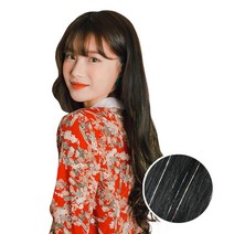 가발매니아 붙임머리 헤어피스 샴페인트윙클 4피스, 다크블랙, 1개