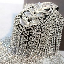 어깨장식 태슬 견장 브로치 tassels 라인 석 쥬얼리 수제 반짝 이는 epaulet 옷 보석 술 라인 석 브로치